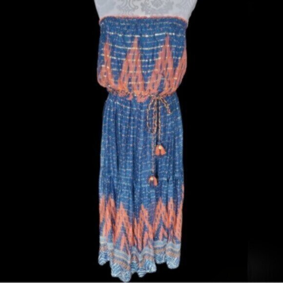 Anthropologie -VERB BYPALLAVI SINGHEEV - Blue Bandhani Printed Dress NWT… - Picture 7 of 13